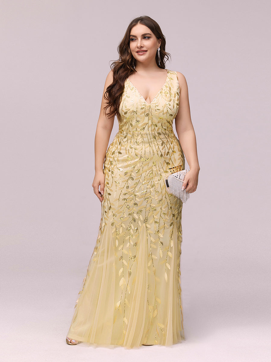 gold formal dresses plus size